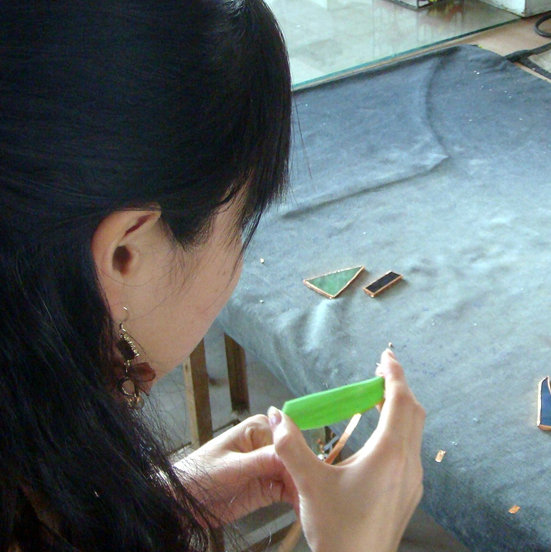 Preparazione del vetro alla saldatura Tiffany