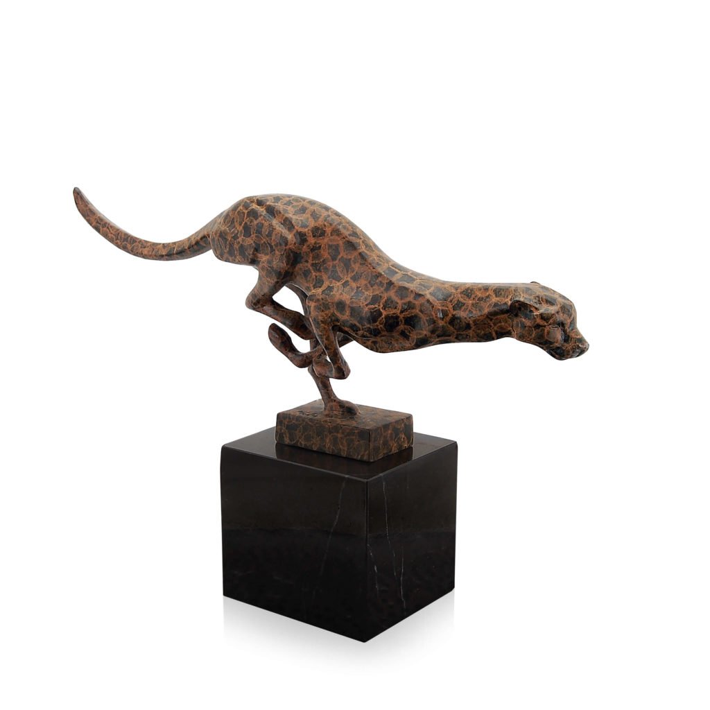 idea regalo :  Scultura in bronzo Giaguaro maculato 