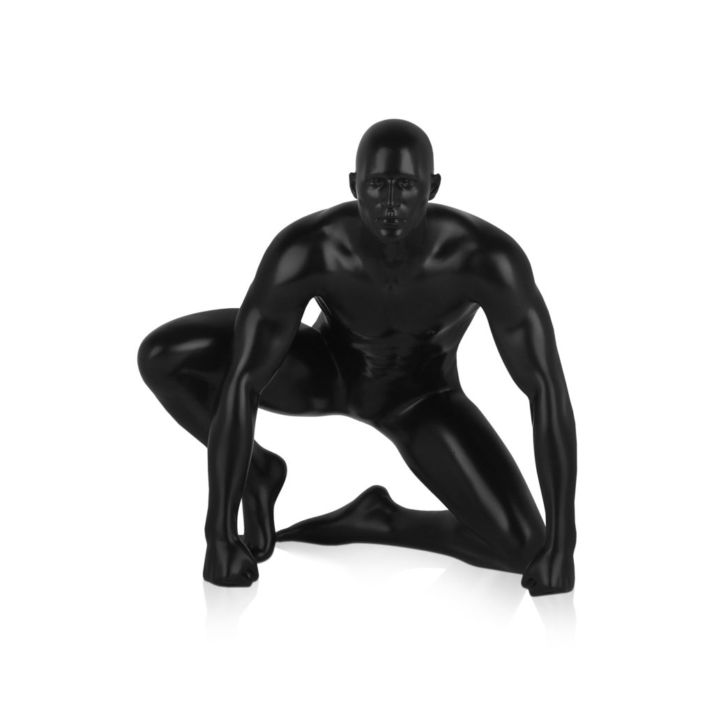 Riscatto nero scultura in resina
