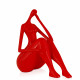D2626PR - Riflessione rossa scultura in resina piccola