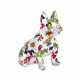 D2817W9 - Bulldog francese seduto piccolo multicolore