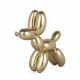 D2826EG - Cane palloncino piccolo oro statua in resina