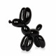 D2826PB - Cane palloncino nero scultura in resina piccola