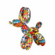 D2826W4 - Cane palloncino piccolo Pop Art multicolore statua in resina
