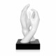 D3619PW - Unione profonda bianco statua in resina