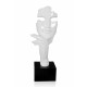 D4517PW - Statua in resina Viso astratto donna bianco laccato