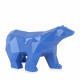 D4525PU - Orso polare sfaccettato scultura in resina