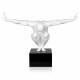 D4532PW - Statua piccola in resina Atleta Equilibrio bianco