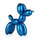 D5246EU - Scultura cane palloncino blu metallizzato