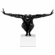 D7553PB - Equilibrio nero scultura in resina