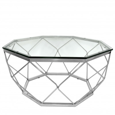 SCT001A - Tavolino Diamond acciao inox serie Luxury