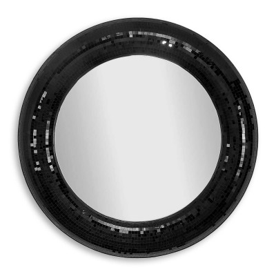 TIC100100MBB - Specchio Round vetro nero