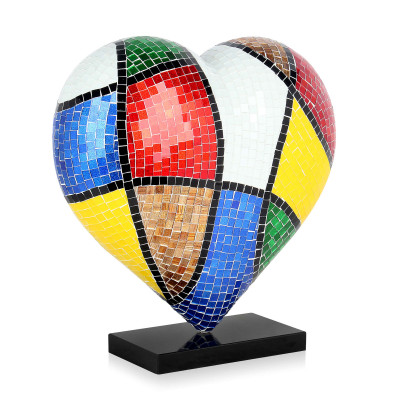 TS4542MC2 - Scultura Pop Art Heart multicolore