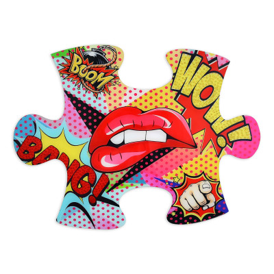 WP001X1 - Quadro sagomato Bocca Pop Art 