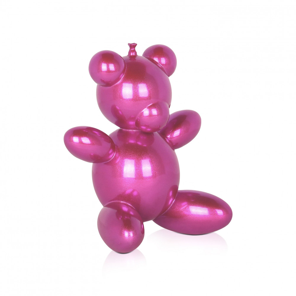 Statuetta di ispirazione pop rappresentante un palloncino modellato a forma di orsacchiotto