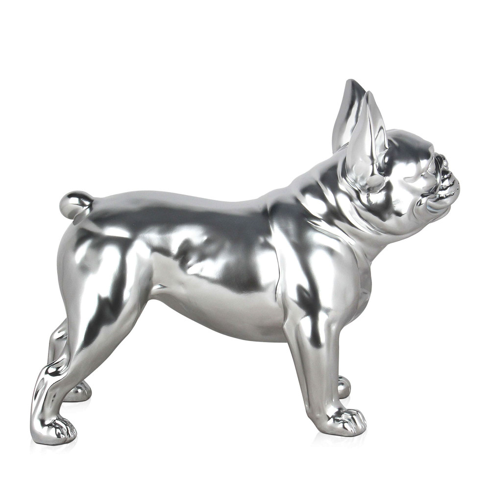 Statua Cane, Bulldog Francese, Inglese, Levriero, In Resina