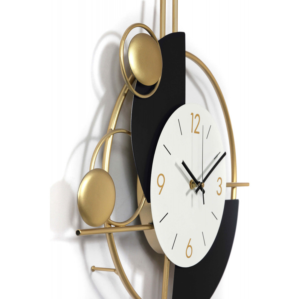Orologio da Parete Moderno e Rotondo dal Design in Legno Decorato - Armonio