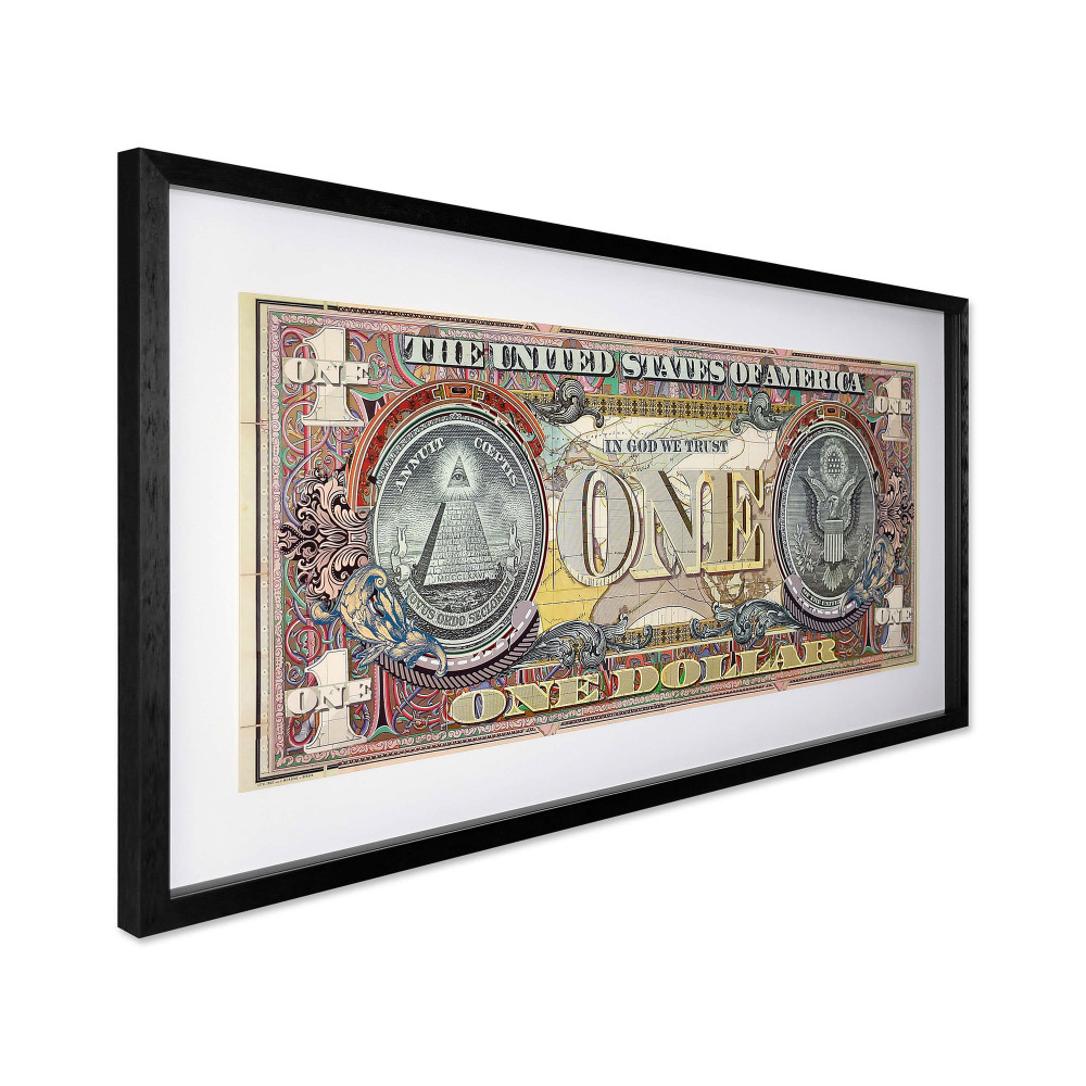SA067A1 - Quadro collage Banconota Un Dollaro