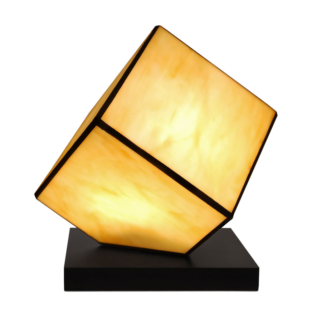 Lampada da comodino Abat-Jour cubo gialla
