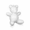 Statuetta di ispirazione pop in resina bianca a forma di orsetto fatto di palloncini