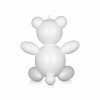Retro di statuetta in resina con soggetto un palloncino bianco a forma di orsetto