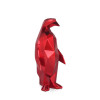 D3515ER - Pinguino sfaccettato rosso metallizzato