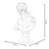 D3521X2 - Statua Busto greco con sfera resina satinata 