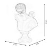 D3524EAER - Scultura in resina Busto greco con sfera