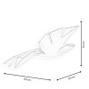 D3607PR - Uccello origami rosso laccato