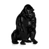 Scultura Pop Art in resina nera laccata raffigurante un Orango