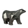 D4525EA - Statua in resina orso stilizzato sfaccettato