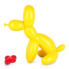 Profilo di scultura in resina gialla con laccatura rappresentante un palloncino a forma di cane