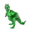 D4945EE - Scultura T - Rex sfaccettato verde