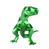 D4945EE - Scultura T - Rex sfaccettato verde