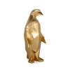 D5022EG - Pinguino oro metallizzato scultura in resina