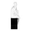 D7028PW - Pensatrice statua in resina bianco