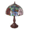 GF12001 - Lampada da tavolo Tiffany con rose rosse e rosa