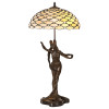 GM16022 - Lampada Tiffany scultura con gemme dea
