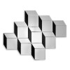 HM026A12195 - Specchio da parete composizione di cubi
