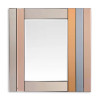 HM027A8080 - Specchio Decorativo Quadrato Fasce Colori Pastello