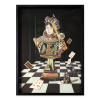 SA077A1 - Quadro collage 3D Regina di scacchi 