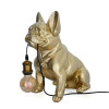 Statua lampada cane bulldog francese seduto