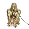 Statua lampada orango in resina metallizzata