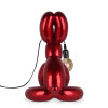 Retro di un cane palloncino color rosso metallizzato lampada scultura in resina