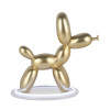 Statua lampada a led cane palloncino in resina color oro metallizzato