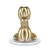 Lampada led cane palloncino seduto metallizzato color oro