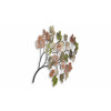 prospettiva obliqua di Scultura da parete in metallo raffigurante un ramo d'albero con foglie dai colori autunnali