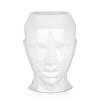 VPE3632PW - Vaso testa di donna sfaccettata bianco