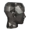 VPE5550EA - Vaso testa di donna sfaccettata grande antracite
