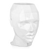 VPE5550PW - Vaso testa di donna sfaccettata grande bianco